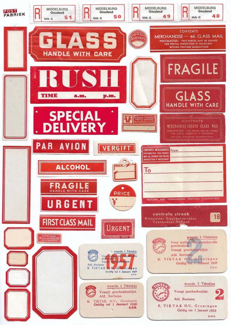 red and white stickers are on the back of a paper sheet that says glass rush