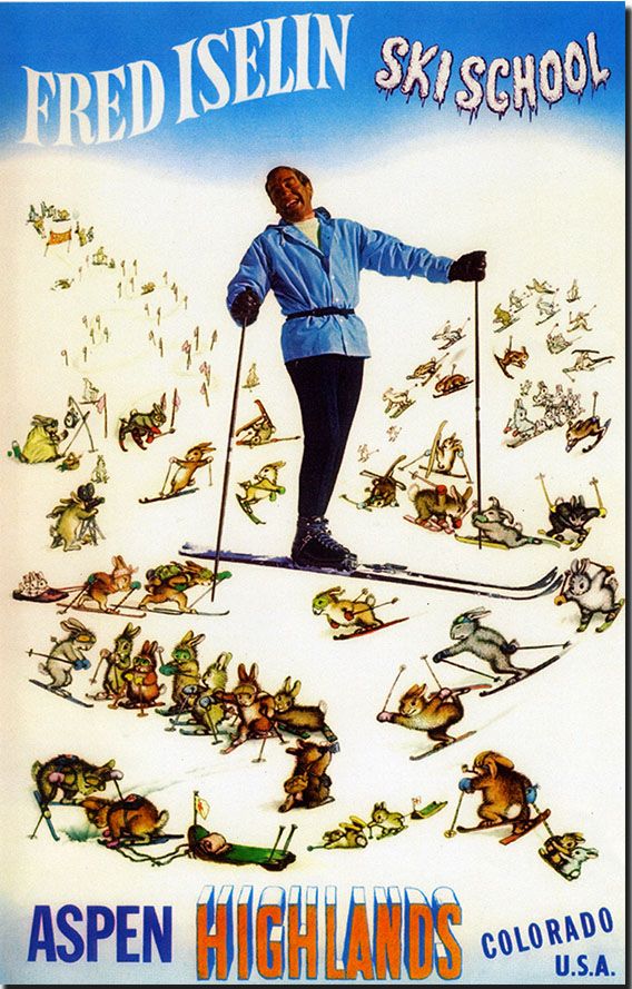 Aspen Ski School  Vintage Ski  Poster Vintage Skis, Aspen Ski, Ski School, Vintage Ski Posters, Ski Poster, Ski Bunnies, Ski Instructor, Retro Graphic Design, Retro Ski