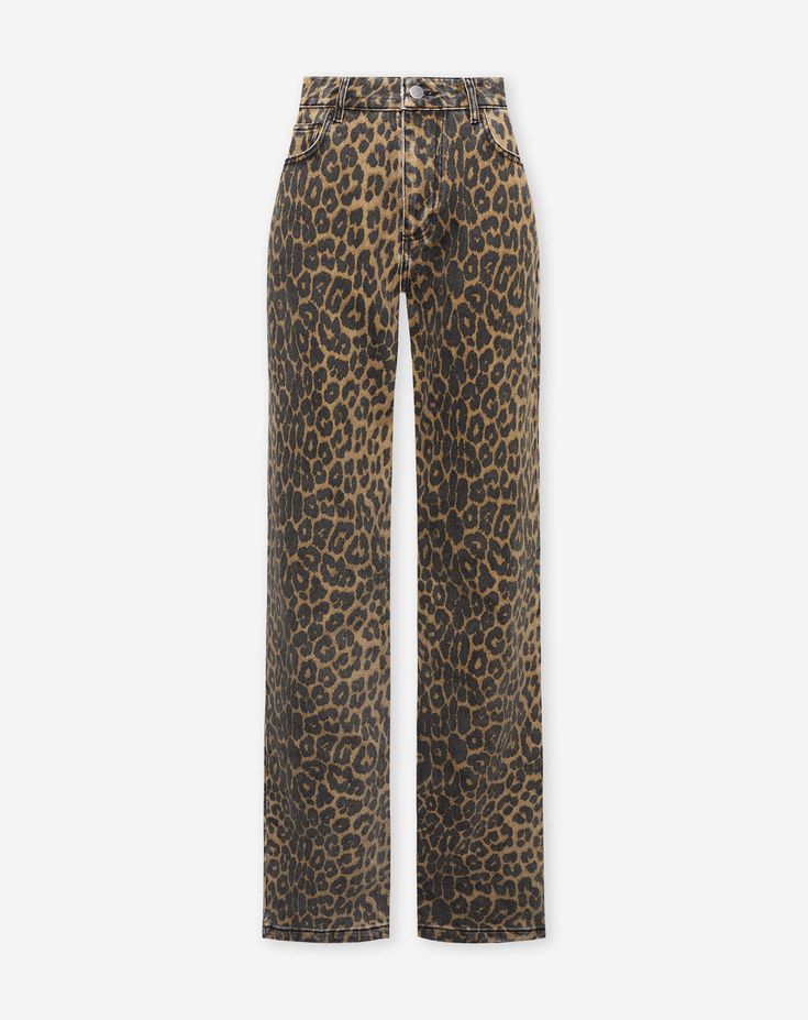 Cheetah Print Jeans, Wide Leg Leopard Print Pants, Casual Straight Leg Leopard Print Jeans, Trendy Straight Leg Leopard Print Jeans, Cheetah Print Pants, Cheetah Jeans, Cheetah Pants, Trendy Non-stretch Leopard Print Pants, Leopard Jeans