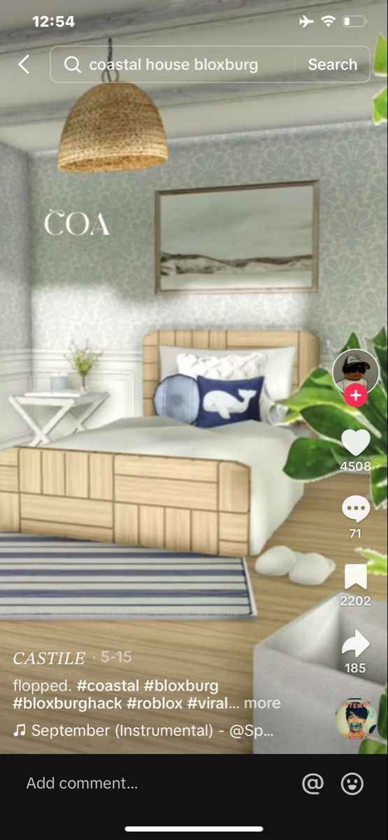 an animated bedroom is shown on the phone