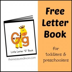 the free letter book for toddlers and preschoolers