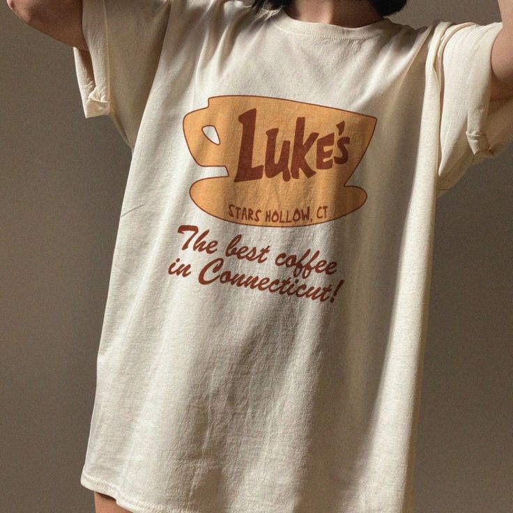 - Shirt Materials: 100% Combed Cotton - Size: The Shirt Runs Bigger Than Usual. 5 Sizes Available: S, M. L, Xl, 2xl. - Ship: Fast Shipping. Made And Shipped From Usa. - Please Follow Me For New Items Luke's Coffee, Stars Hollow, Coffee Shirt, Coffee Tshirt, Coffee Shirts, Crew Neck Shirt, Knit Shirt, Best Coffee, Connecticut