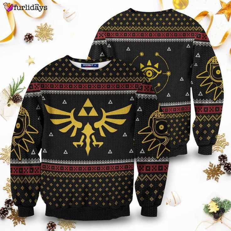 Introducing the ultimate Christmas apparel for all The Legend of Zelda fans – The Legend of Zelda Ugly Knitted Christmas Sweatshirt! This festive sweater is the perfect blend of holiday cheer and gaming nostalgia, making it a must-have addition to your winter wardrobe. Featuring a unique design inspired by the iconic characters and symbols from... Legend Of Zelda Christmas, Zelda Christmas, Legend Of Zelda Triforce, Zelda Triforce, Knitted Hoodie, 3d Sweater, Christmas Sweater Men, Xmas Sweater, 3d Christmas