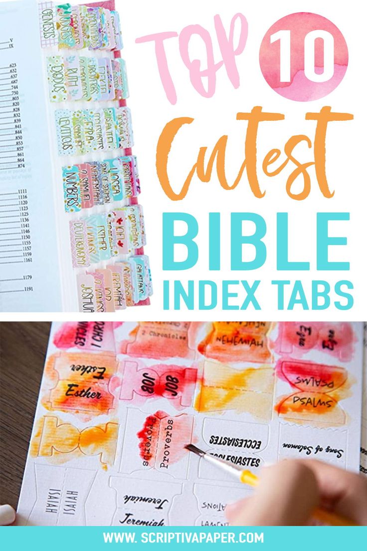 the top 10 cutest bible index tabs for kids to use on their books