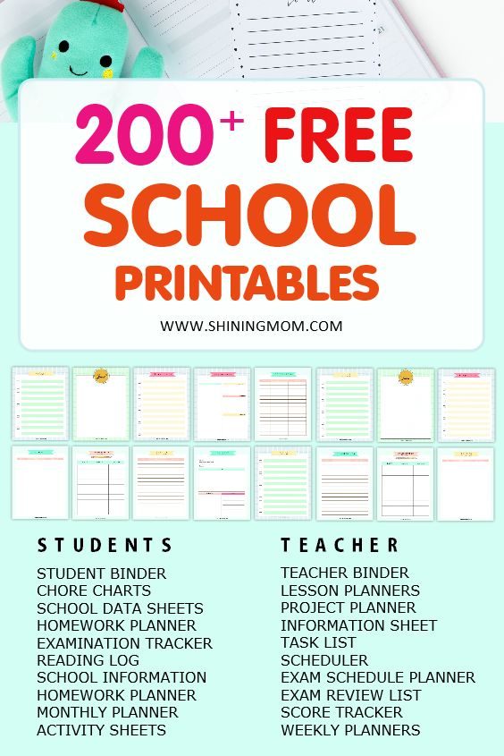 the free school printables for students to use on their homeschool schedule