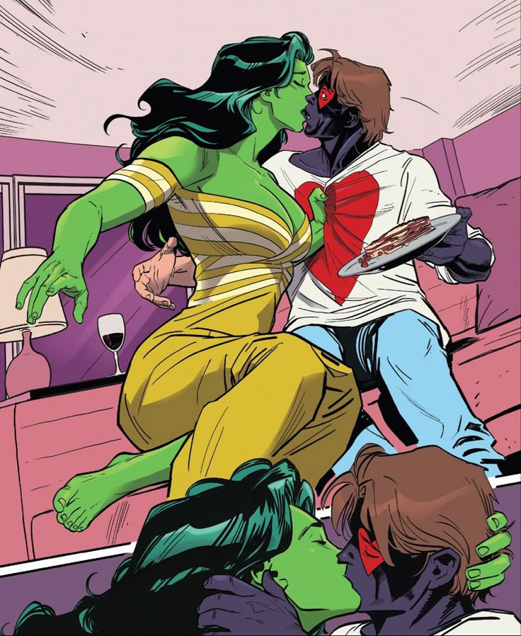 an image of a comic book page with hulk and spider - man