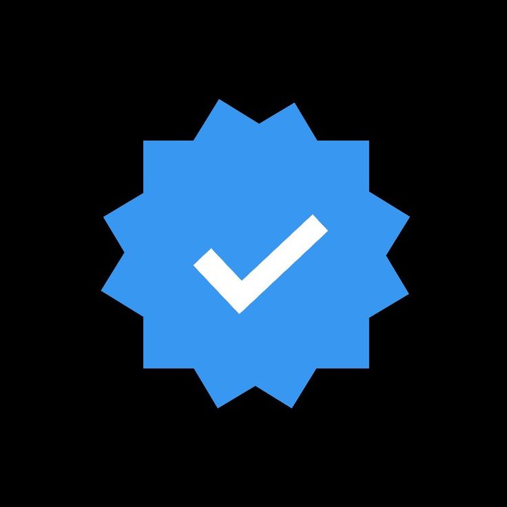 a blue star with a check mark on it