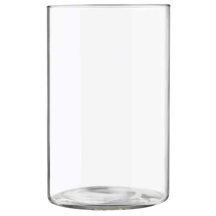 a clear glass vase with no lid on a white background for use in the kitchen