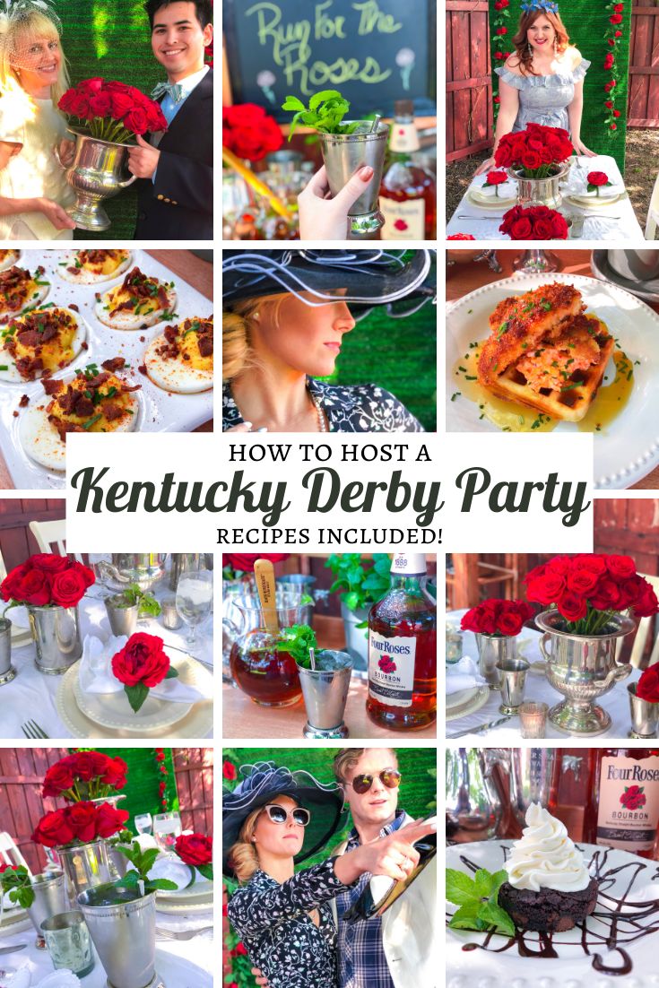 the cover of how to host a kentucky derby party recipes included by two ladies and one man