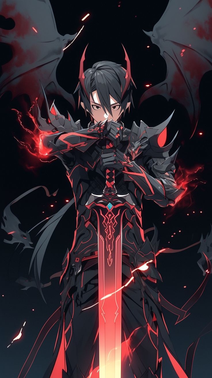 Anime Anime Demon King, Anime Swords, Characters From Movies, Sao Anime, Anime Show, 31st Birthday, Popular Characters, 75th Birthday, Demon King Anime