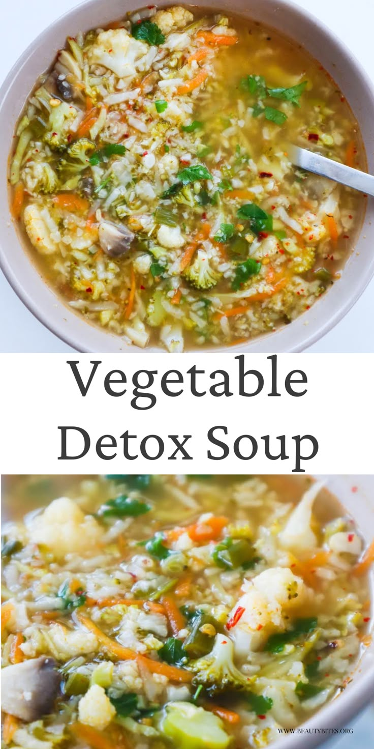 Detox Vegetable Soup, Healing Soup, Soup Cleanse, Vegetable Soup Healthy, Vegetable Recipe, Healthy Vegetable, Easy Detox, Detox Soup, Vegetable Soup Recipes