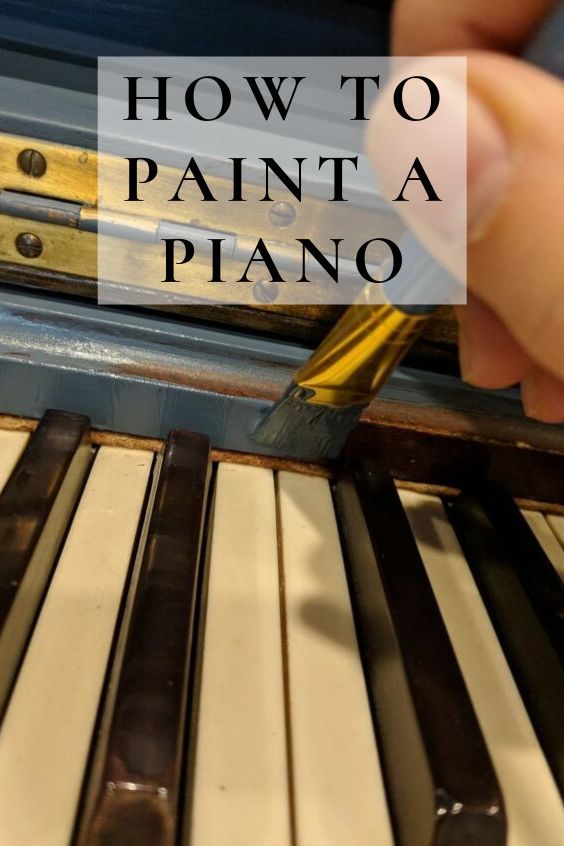 a person is playing piano with the words how to paint a piano on it's side