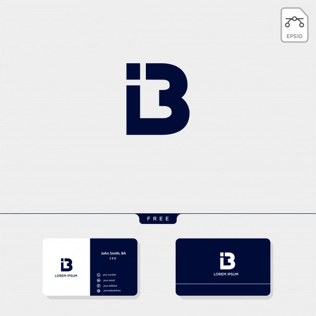 the letter b is made up of two different types of business cards