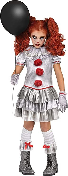 Pennywise Costume For Kids, It Pennywise Costume, Clown Dress, Clown Halloween Costumes, Costume For Girls, Hallowen Ideas, Scary Costumes, Scary Clowns, Fun World