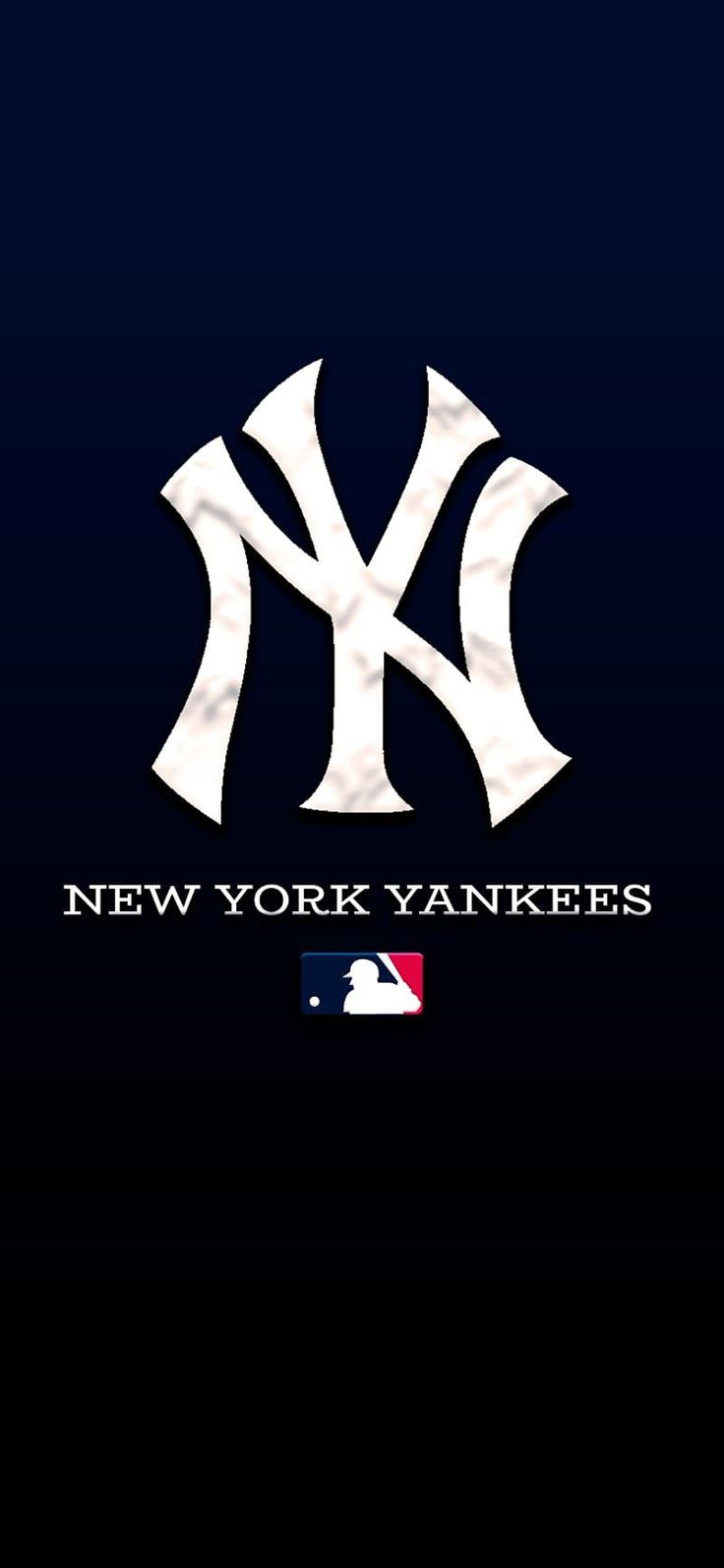 the new york yankees logo on a dark background