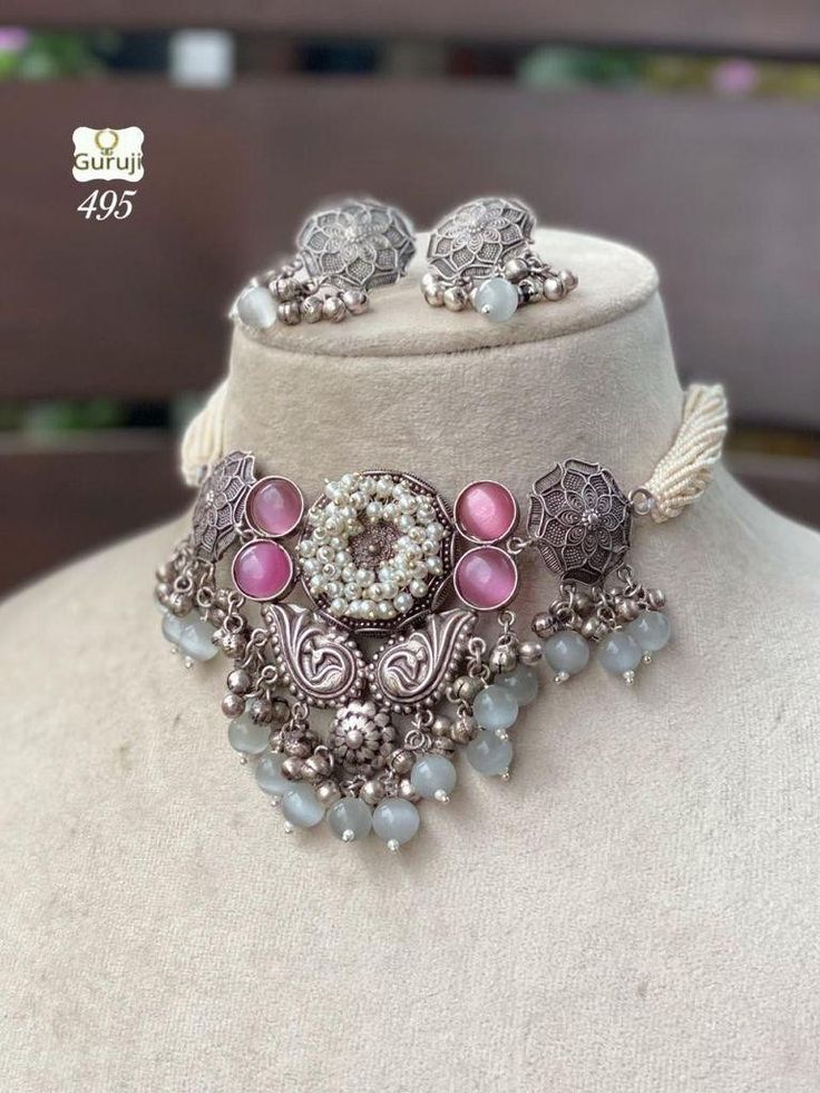 Trendy Silver Jewelry, Vintage Indian Jewelry, Wedding Jewellery Designs, Unique Wedding Jewelry, Bridal Jewelry Sets Brides, Bridal Jewellery Inspiration, Wedding Jewelry Sets Bridal Jewellery, Indian Wedding Jewelry Sets, Silver Jewelry Accessories