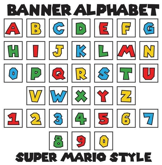 an alphabet with letters and numbers on it