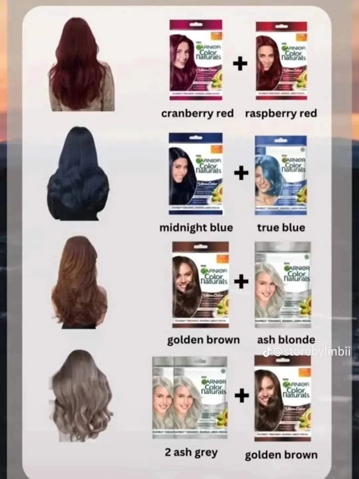 Hair Colour Cool Tone, Hair Colour Cool Skin Tone, Idea For Hair Color, Garnier Hair Colour Mix Idea, Hair Colours Without Bleaching, Mixing Hair Dye Colors, Garnier Hair Color Before And After, Best Hair Color For Asian Women, Garnier Hair Color Chart