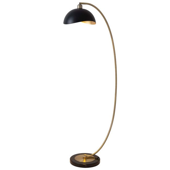 This Luna Bella Arc Floor Lamp boasts a sturdy arc gracefully anchored by a black marble base, while the antique nickel finish and hand-applied silver leafing inside the sculpted black shade add a touch of opulence to your space with In-line dimmer. Includes on/off foot switch on cord. 
Note: Smart Home compatible with Alexa, Google and Apple, when plugged into a Smart outlet. Silver Leafing, Arc Floor Lamp, California Modern, Marble Lamp, Arc Floor Lamps, Black Shade, Black Marble, Shades Of Black, Nickel Finish