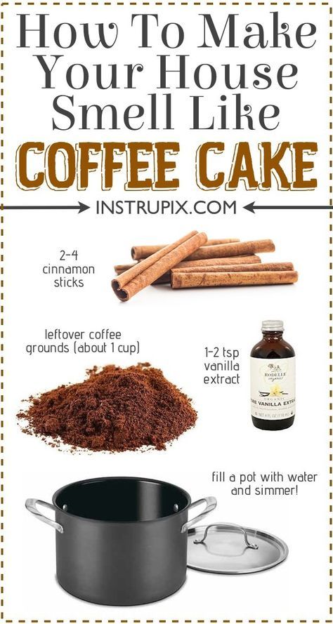 an advertisement for coffee cake with cinnamons and spices in the bottom right hand corner