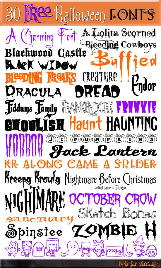 an image of halloween font and numbers