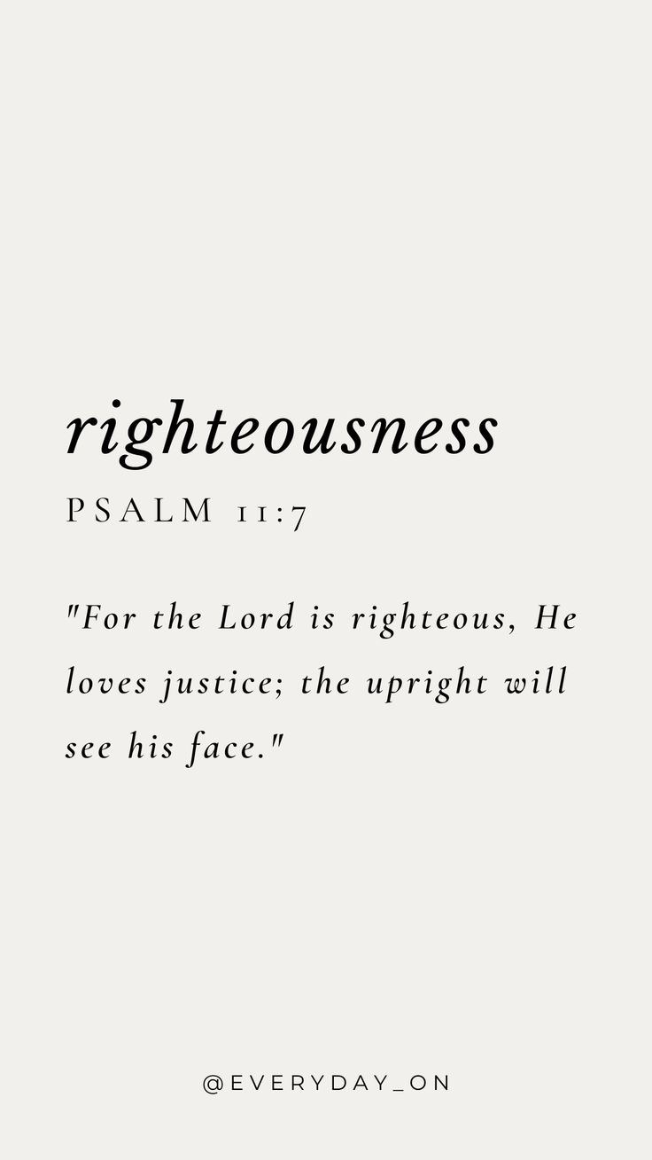 the words righteousness are written in black and white