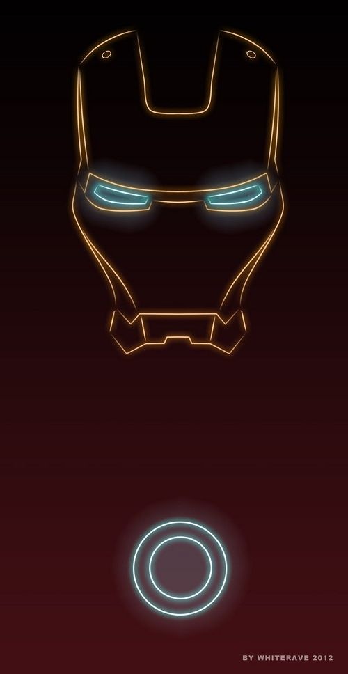 an iron man mask with glowing eyes