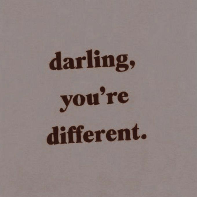 the words are written in brown on a white sheet that says, daring, you're different