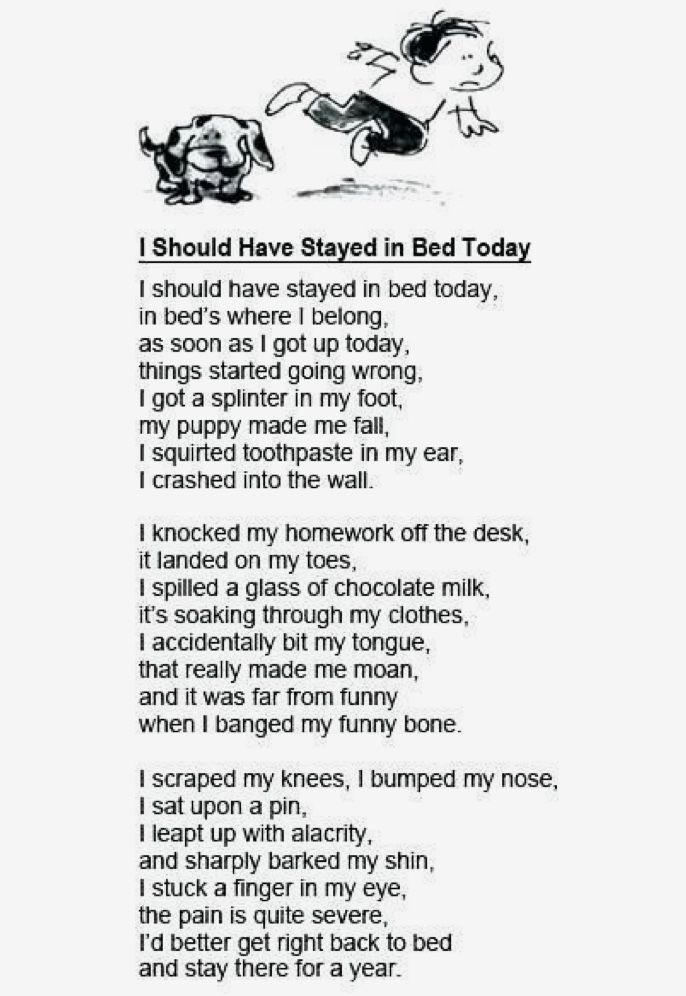 a poem written in black and white with an image of a dog laying on the ground