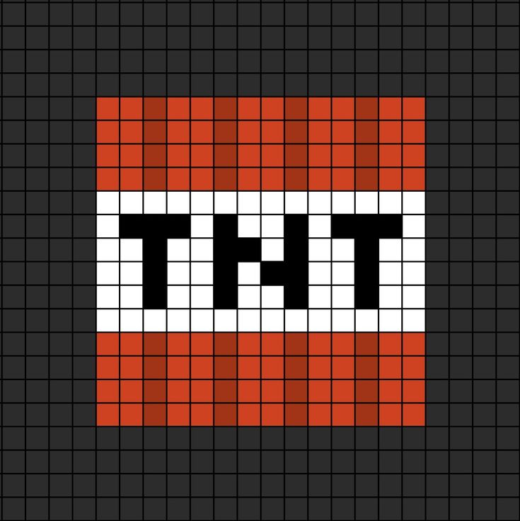 A pixel art template of the Mine-craft T.N.T block, from the side. Perler Minecraft Pattern, Pixel Drawing Minecraft, Pixel Art Easy Minecraft, Minecraft Grid Art, Minecraft Painting Grid, Pixel Art Grid Minecraft, Pixel Minecraft Art, Pixel Art Ideas Room, Minecraft Drawings Pixel