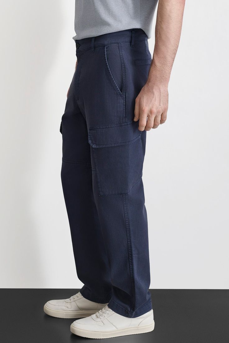 Relaxed fit Cargo Pocket Zipper Closure 100% Cotton Machine wash Origin: Imported Style: M1440057 | DKNY Men's Cargo Pants in Blue Size 3030 Denim Blue Tapered Leg Cargo Pants, Casual Blue Work Pants With Hip Pockets, Navy Tapered Leg Pants With Pockets, Denim Blue Cargo Pants With Tapered Leg, Tapered Leg Denim Blue Cargo Pants, Blue Tapered Leg Cargo Jeans With Patch Pockets, Blue Tapered Leg Cargo Pants, Blue Tapered Leg Cargo Pants With Pockets, Blue Straight Leg Work Pants With Pockets