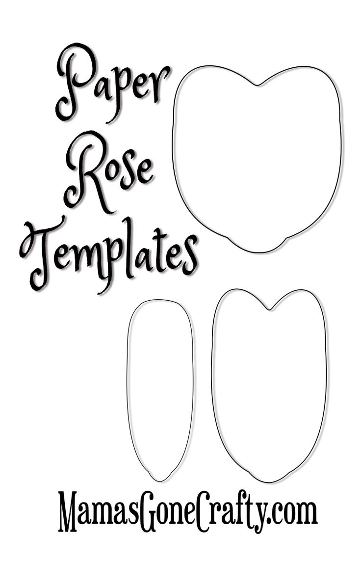 paper rose templates for crafts