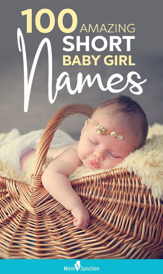 a baby sleeping in a basket with the title'100 amazing short baby girl names '