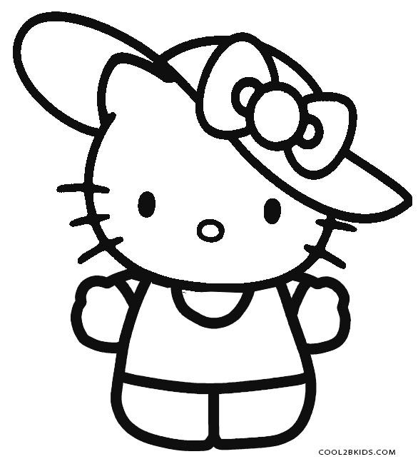 a hello kitty coloring page with the word hello kitty on it