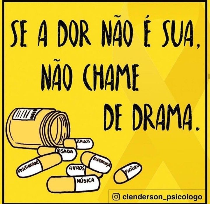 a yellow sign that says, see a dor nao e sua no chame de drama