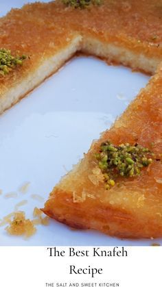 the best knaffh recipe is made with bread and pistachio