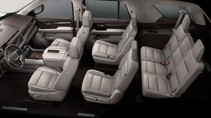 the interior of a vehicle with all leather seats