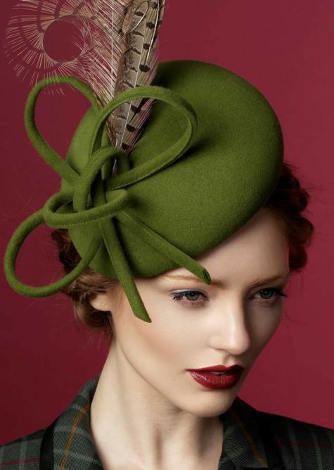 Rachel Trevor Morgan, Idda Van Munster, Elegant Hats, Green Hat, Kentucky Derby Hats, Cocktail Hat, Fancy Hats, Millinery Hats, Love Hat