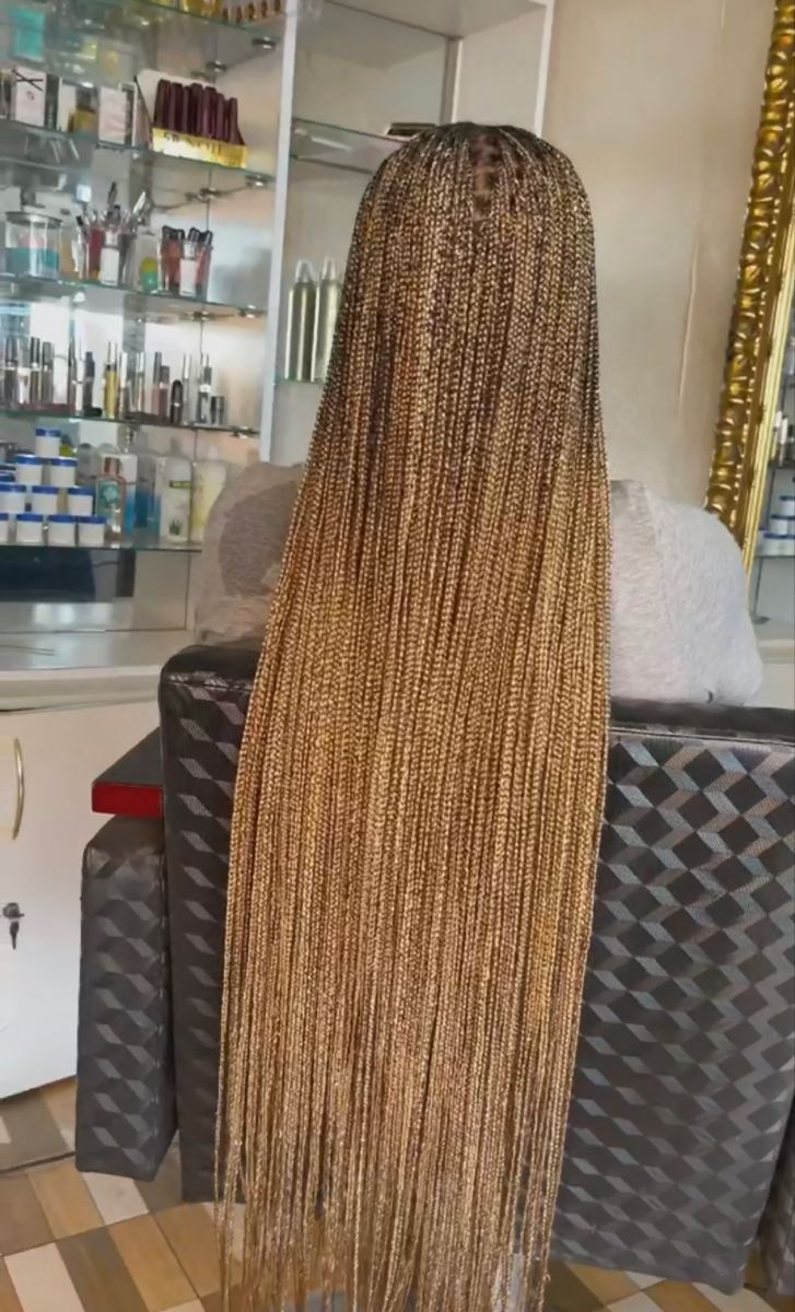 Knotless Box Braids Medium Honey Blonde, Golden Blonde Box Braids, 6 27 613 Braids, Color 27 Box Braids, Knotless Box Braids Blonde And Brown, Honey Blonde Braids On Dark Skin, Brown Blonde Box Braids, Gold Knotless Braids, 613/27/30 Box Braids