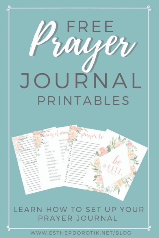 the free prayer journal printables