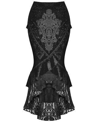 Top Rated Dark In Love Baroque Gothic Fishtail Pencil Skirt, Womens Clothing Steampunk Skirt Gallery Serpentine (gs) Corsets Steampunk Gothic Victorian Gowns, Black Leather Skirt With Lace, Sheer Goth Skirt, Black Purple Lace Dress, Styl Goth, Steampunk Mode, Goth Skirt, Gothic Lace, Dark In Love