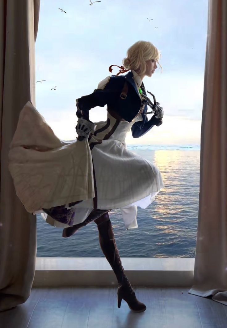 Violet Evergarden Cosplay, Anime Cosplay Ideas, Violet Evergarden Anime, Violet Evergarden, Human Poses Reference, Figure Poses, Cosplay Characters, Human Poses, Amazing Cosplay