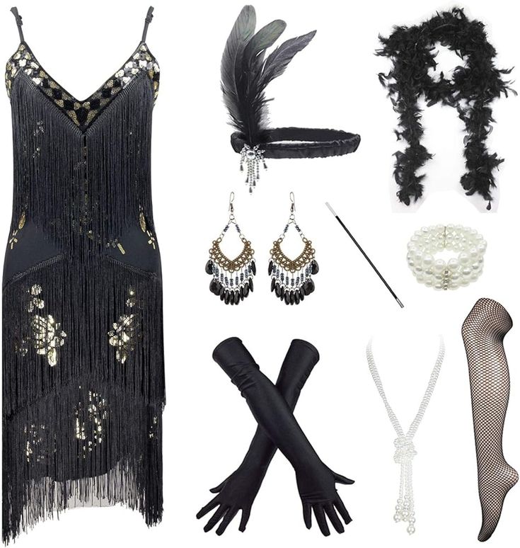 Amazon.com: Women's Flapper Dress 1920s Gatsby Tassel Sway Dance Cocktail Dress with 20s Accessories Set (XXL, Pink) : Clothing, Shoes & Jewelry 20s Accessories, 1920s Outfit, Flapper Dress 1920s, Hollywood Birthday, 1920s Outfits, Pink Clothing, 1920s Flapper Dress, Cocktail Accessories, 1920s Dress