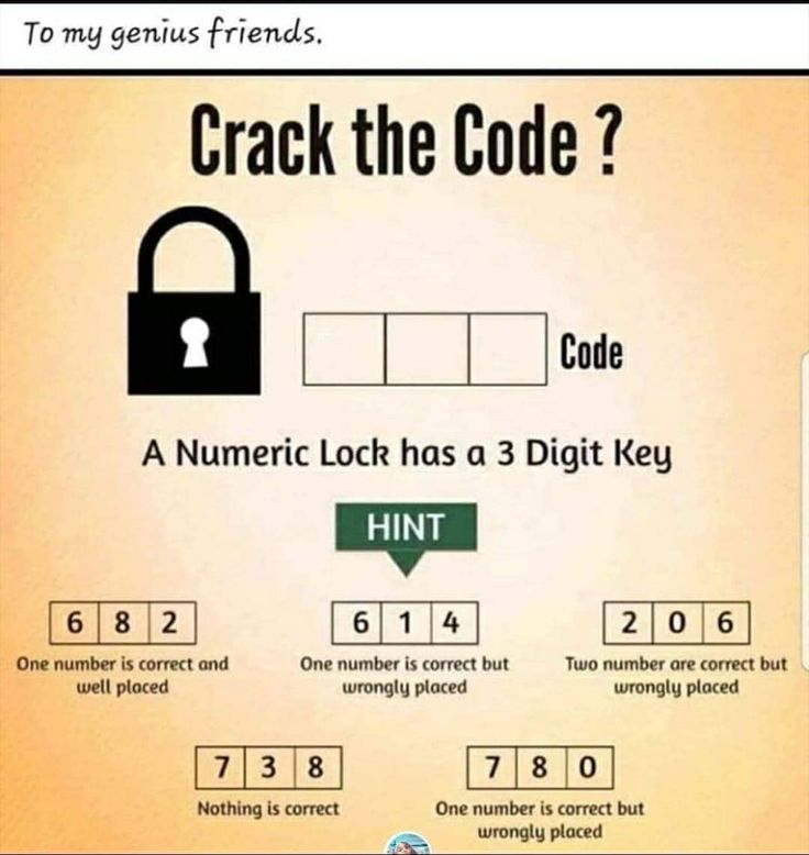 a number lock has a 3 digit key in front of it and the numbers below are missing