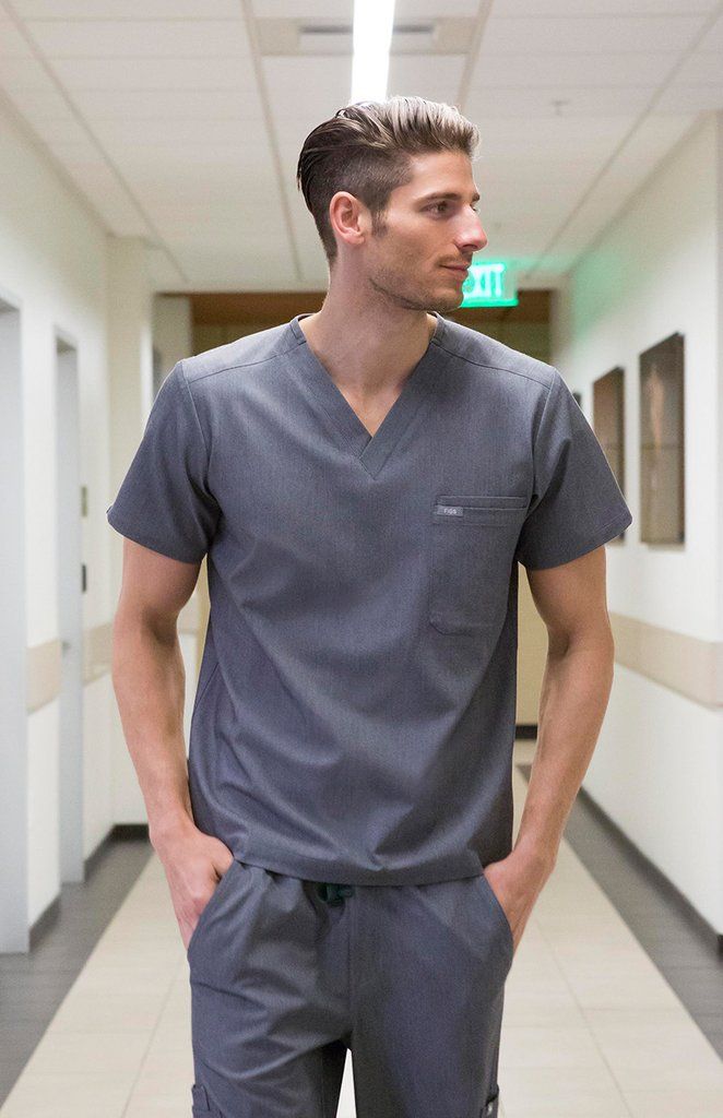 men's Leon - two-pocket scrub top Medical Scrubs Men, Nursing Outfit, Tattooed Men, Healthcare Uniforms, Medical Scrubs Outfit, Doctor Scrubs, Scrubs Outfit, Scrubs Uniform, Mens Scrubs