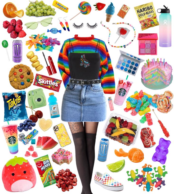 Liminal Space Outfit, Candy Land Aesthetic, Kid Core Aesthetic Outfit, Blue Takis, Clowncore Outfit, Silly Outfits, Land Aesthetic, Lgbtq Outfit, Kidcore Fashion