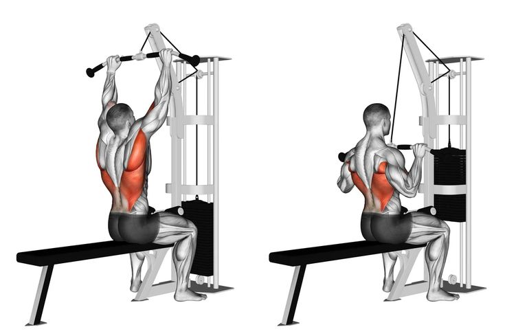 a man doing squats on a bench in front of a barbell press machine