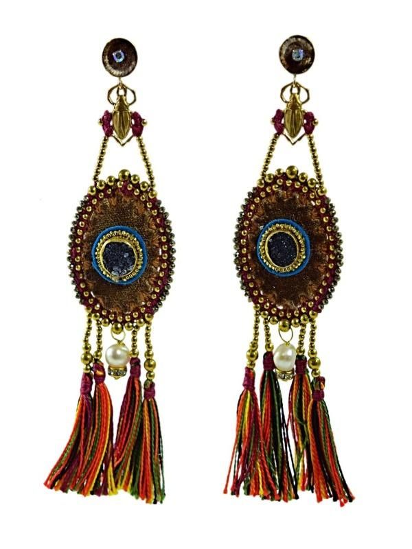 Velvet Earrings, Embroidered Earrings, Artistic Fashion, Anthropologie Earrings, Bohemian Jewellery, Chandbali Earrings, Ear Candy, Intricate Embroidery, Bead Embroidery