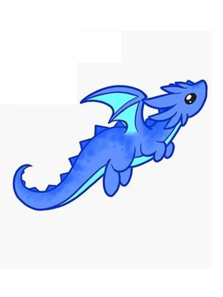 a blue dragon flying through the air