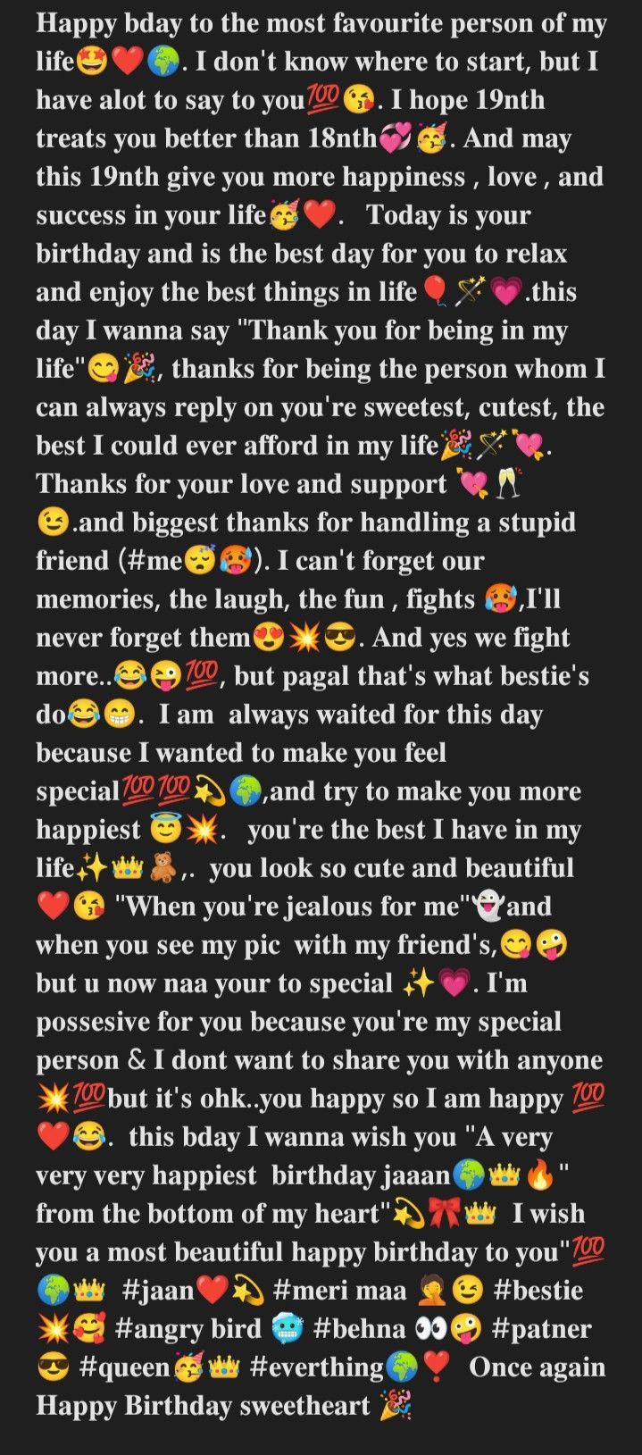 a black background with colorful emoticions on it and the words happy birthday written in different languages